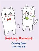 Farting Animals Coloring Book for Kids 4-8