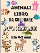 Animali libro da colorare per bambini 4-9 anni
