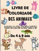 Livre de coloriage d'animaux pour les enfants de 4 à 9 ans