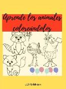 Aprende los animales coloreándolos: Libro de actividades para niños - Para niños mayores de 7 años - Libro para colorear con diseños de animales lindo