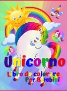 Unicorno libro da colorare per bambini