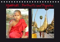 Myanmar - Portraits und Pagoden (Tischkalender 2022 DIN A5 quer)
