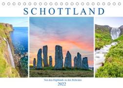Von den Highlands zu den Hebriden (Tischkalender 2022 DIN A5 quer)