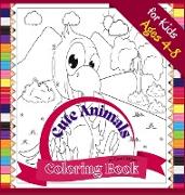 Cute Animals Coloring Book for Kids ages 4-8
