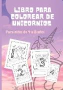 Libro para colorear de unicornios para niños de 4 a 8 años