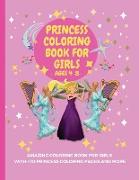 Princess Coloring Book for Girls ages 4-8