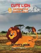 Cute Lion Coloring and Scissor Skills Activity Book