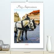 Prag Impressionen (Premium, hochwertiger DIN A2 Wandkalender 2022, Kunstdruck in Hochglanz)