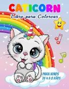 Caticorn Libro para Colorear: Para niños de 4 a 8 años, 45 ilustraciones únicas para colorear, libro de gatos perfecto para niños y niñas. Maravillo
