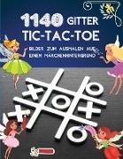 1140 Gitter TIC-TAC-TOE Bilder zum Ausmalen auf einem Märchenhintergrund