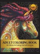 Animal Coloring Book for Adults, 100 Pages Vol. 1