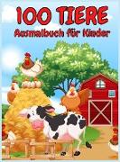 100 Tiere Ausmalbuch für Kinder