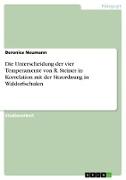 Die Unterscheidung der vier Temperamente von R. Steiner in Korrelation mit der Sitzordnung in Waldorfschulen