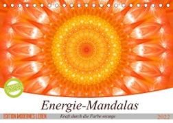 Energie - Mandalas in orange (Tischkalender 2022 DIN A5 quer)