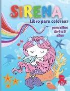 Libro para colorear de sirenas para niños de 4 a 8 años