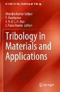 Tribology in Materials and Applications