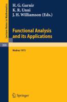 Functional Analysis and its Applications