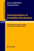 Characterizations of Probability Distributions