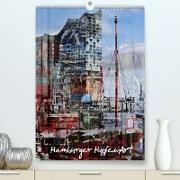 Hamburger HafenArt (Premium, hochwertiger DIN A2 Wandkalender 2022, Kunstdruck in Hochglanz)