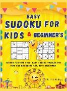 Easy Sudoku for Kids and Beginners: Worksheet Numbers and alphabet, simple math, Sudoku - dot-to-dot, coloring, English exercises, and more