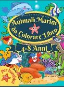 Animali marini da colorare libro per bambini