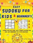 Easy Sudoku for Kids and Beginners: Worksheet Numbers and alphabet, simple math, Sudoku - dot-to-dot, coloring, English exercises, and more