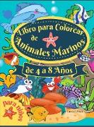 Libro para colorear de animales marinos para niños