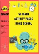 50 Math Activity Pages Home School 2nd Grade