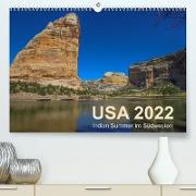 USA 2022 - Indian Summer im Südwesten (Premium, hochwertiger DIN A2 Wandkalender 2022, Kunstdruck in Hochglanz)