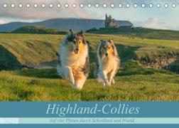 Highland-Collies - Auf vier Pfoten durch Schottland und Irland (Tischkalender 2022 DIN A5 quer)