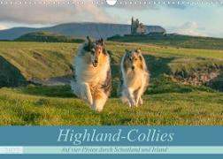 Highland-Collies - Auf vier Pfoten durch Schottland und Irland (Wandkalender 2022 DIN A3 quer)