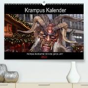 Krampus Kalender 2022 (Premium, hochwertiger DIN A2 Wandkalender 2022, Kunstdruck in Hochglanz)