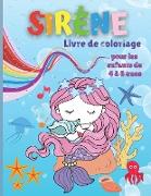 Sirène Livre de Coloriage Pour les Enfants de 4 à 8 Ans