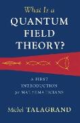 What Is a Quantum Field Theory?