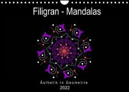Filigran - Mandalas (Wandkalender 2022 DIN A4 quer)
