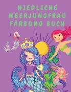 Niedliche Meerjungfrau Färbung Buch