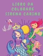 Libro da colorare sirena carino