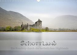 Schottland - Ein Roadtrip durch die herbstlichen Highlands (Wandkalender 2022 DIN A3 quer)
