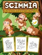Scimmie Libro da Colorare per Bambini