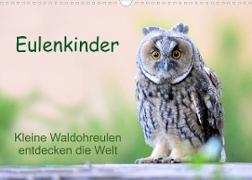 Eulenkinder - Kleine Waldohreulen entdecken die Welt (Wandkalender 2022 DIN A3 quer)