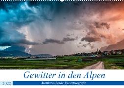 Gewitter in den AlpenAT-Version (Wandkalender 2022 DIN A2 quer)