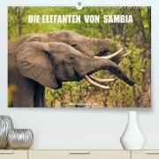 Die Elefanten von Sambia (Premium, hochwertiger DIN A2 Wandkalender 2022, Kunstdruck in Hochglanz)