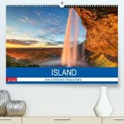 Island - Die schönsten Wasserfälle (Premium, hochwertiger DIN A2 Wandkalender 2022, Kunstdruck in Hochglanz)