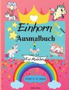 Einhorn-Malbuch für Mädchen im Alter von 2-4 Jahren
