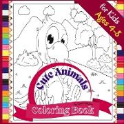 Cute Animals Coloring Book for Kids ages 4-8