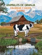 Animales de granja Colorear y hacer tijeras Libro de actividades