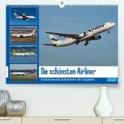 Die schönsten Airliner (Premium, hochwertiger DIN A2 Wandkalender 2022, Kunstdruck in Hochglanz)
