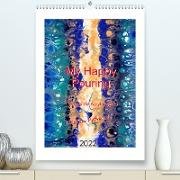 My Happy Pouring - Spass mit Acrylmalerei (Premium, hochwertiger DIN A2 Wandkalender 2022, Kunstdruck in Hochglanz)