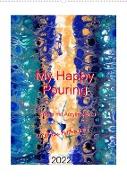 My Happy Pouring - Spass mit Acrylmalerei (Wandkalender 2022 DIN A2 hoch)