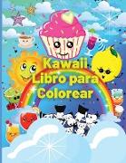 Kawaii Libro para Colorear: Más de 60 Adorables y Divertidas Páginas de Colorear para Niños con Diseños Lindos de Postres y Unicornios - El Regalo
